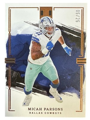 2023 Panini Impeccable Micah Parsons Bronze 05/25 SSP Cowboys Packers Rare