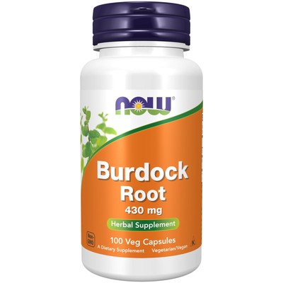 NOW Supplements Burdock Root 430mg Herbal Supplement 100 Veg Capsules