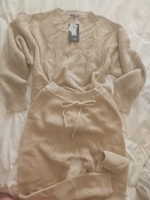 New W/ Tags Fashion Nova In A Knit  Sweater Set TAUPE Size Medium