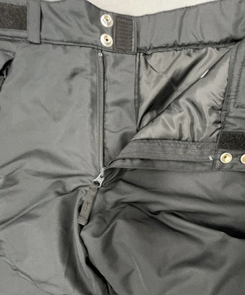 Youth Kids Snow Pants L 12/14 Black Zip Pockets Outdoor Snow Play School Travel - Image 4 of 4