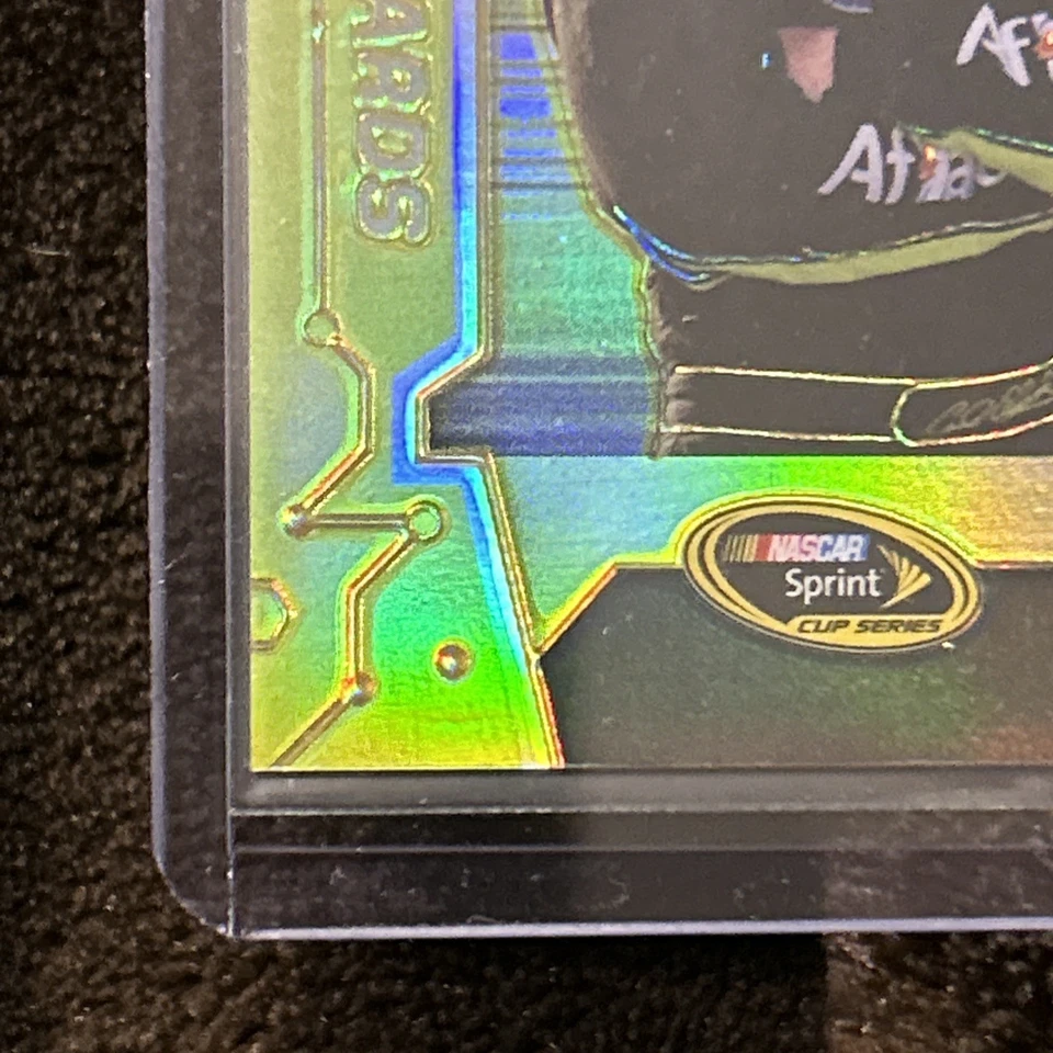 2009 Press Pass Stealth Dual Operator Chrome Green Gold /99 Carl Edwards #71 NM - Image 2 of 4