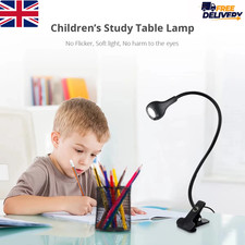 Flexible Clamp Clip On USB Desk Lamp Reading Light LED Bed Table Bedside Night