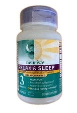 (2 Bottles) Neuriva Relax & Sleep Shoden Ashwagandha L Theanine Stress Anxiety 