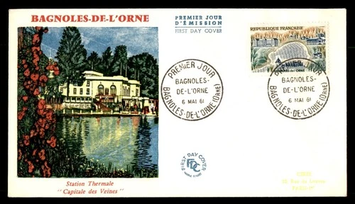 Mayfairstamps france FD 1961 Lake Bagnoles de L Orne First Day Cover aaw_35487