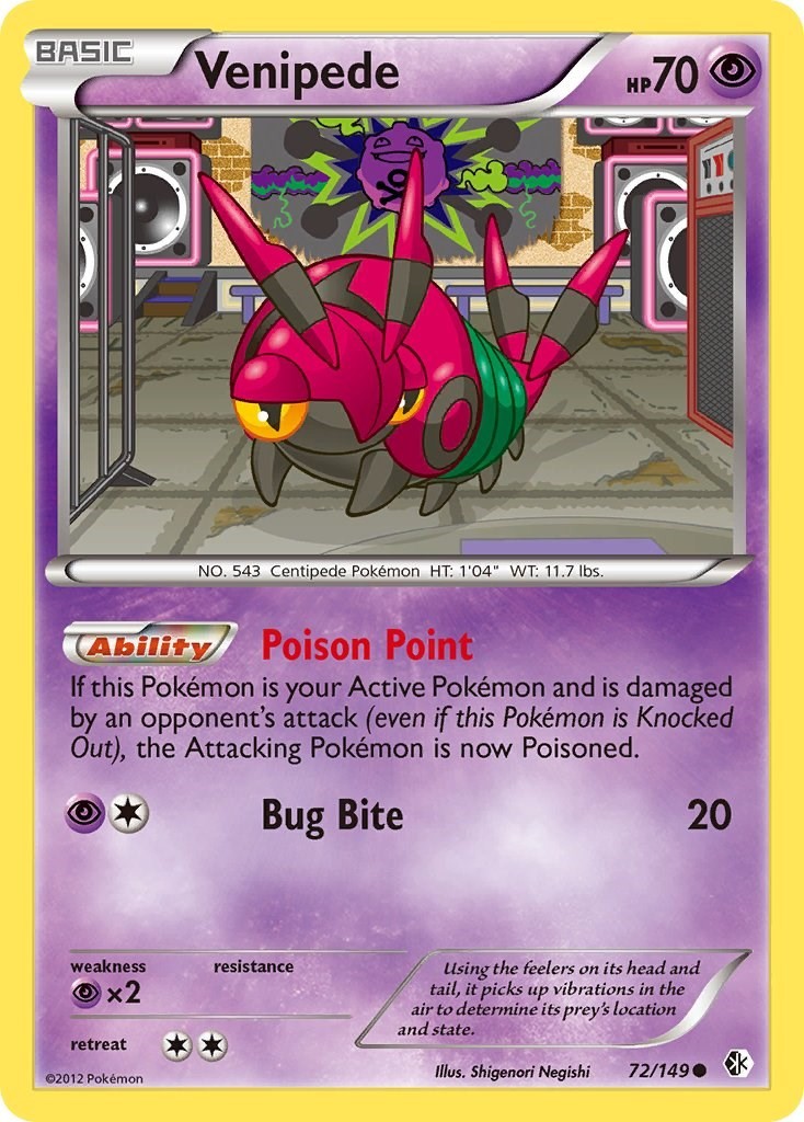 MP Venipede [Boundaries Crossed 72/149] Common Pokemon TCG
