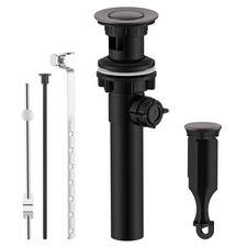 Oil Rubbed Bronze Bathroom Sink Drain Assembly with Lift Rod