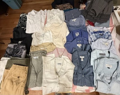 Lot of 27  Women s Clothing Mainly Made of Linen /Cotton.  S, M, 1,6,8,10