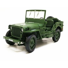 18.5cm 1:18  WWII Tactical Jeep Off-road Military Vehicle Car Model Ornaments