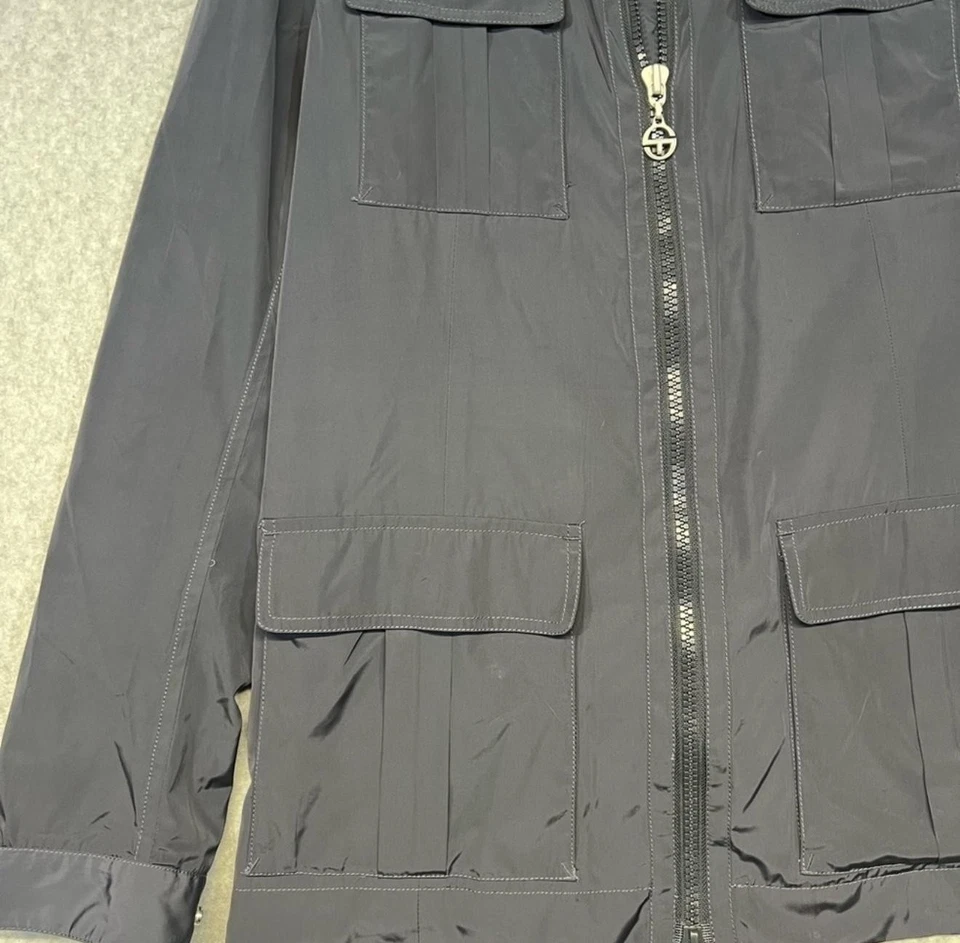 Sergio Tacchini Jacket Mens Medium 32 Navy 1966 Full Zip Utility Field Pockets - Image 4 of 4