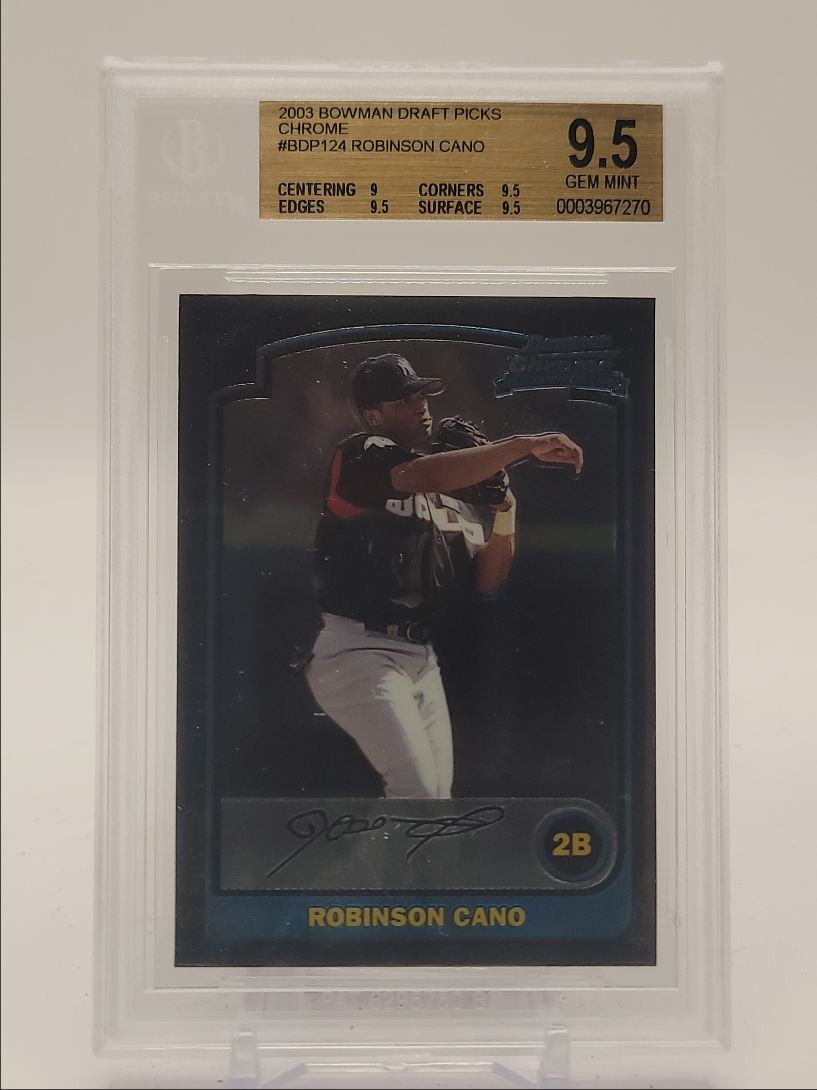 ROBINSON CANO 2003 BOWMAN CHROME DRAFT 1ST BASEBALL #BDP124 A BGS 9.5 Q5757