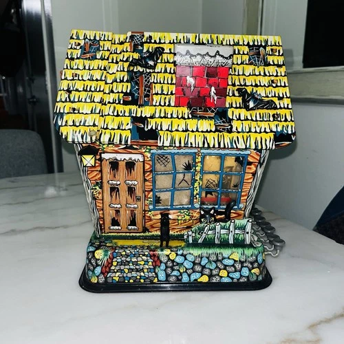 Vtg 1960s Marx HOOTIN HOLLOW Haunted Mansion Battery Operated Tin Toy RARE
