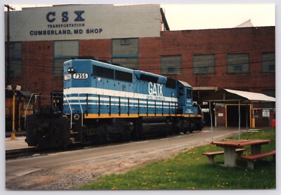 Railroad Photo - GATX #7356 Disel Locomotive 1990s CSX Cumberland Shops MD
