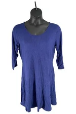 Attitudes by Renee Scoopneck Flounce Sweater Dress Navy