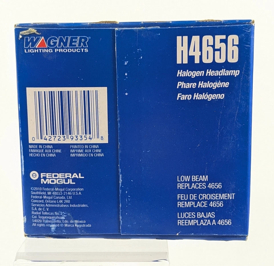 Farol Wagner 4656 feixe selado 12 volts quadrado novo na caixa para carro caminhão feixe baixo - Imagem 2 de 4