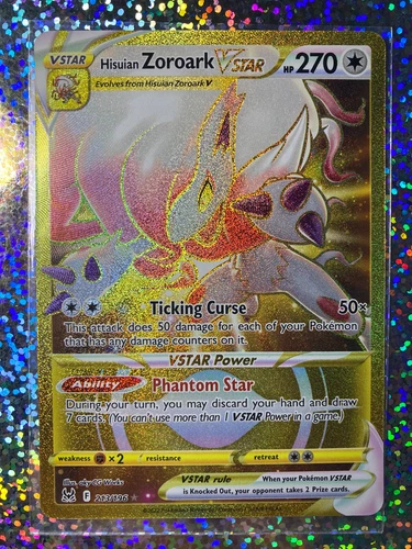 2022 Pokemon TCG Lost Origin Secret Rare 213/196 Hisuian Zoroark VSTAR (NM)