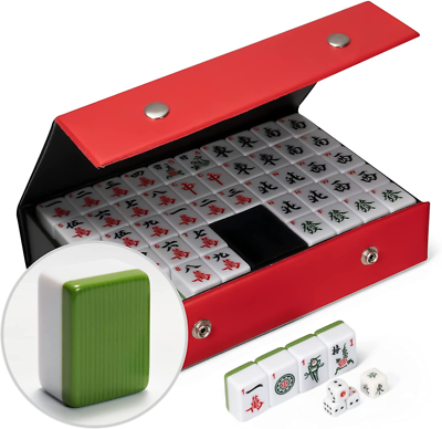 Jogo de mahjong chinês conjunto 144 pçs mini mah jong telha conjunto para a  festa jogando