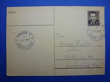 LOT 12511 ENTIER POSTAL"TCHEKOSLOVAQUIE MARCOPHILIE MUSIQUE ZDENEC " ANNÉE 1950