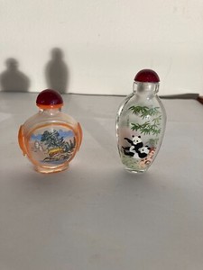 PEKING GLASS PERFUME BOTTLES TWO