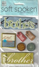 MAMBI Soft Spoken by Renee 3D Stickers BROTHER Theme 94327 Fast FREE Ship!