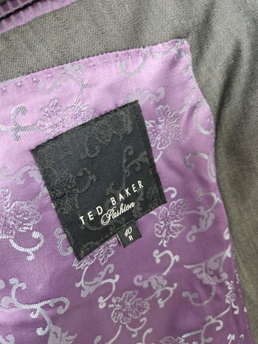 Ted Baker Fashion Mens Grey Marl 2 Piece Trouser Suit Size 40 Reg Chest / 32 W - Picture 9 of 15