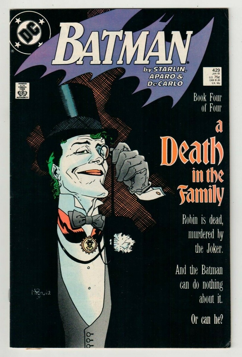 BATMAN #429 Death in the Family Joker Mignola Cover DC 1989 Jason