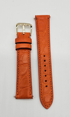 18mm Orange Genuine Alligator Watch Band - USA | eBay display picture 2