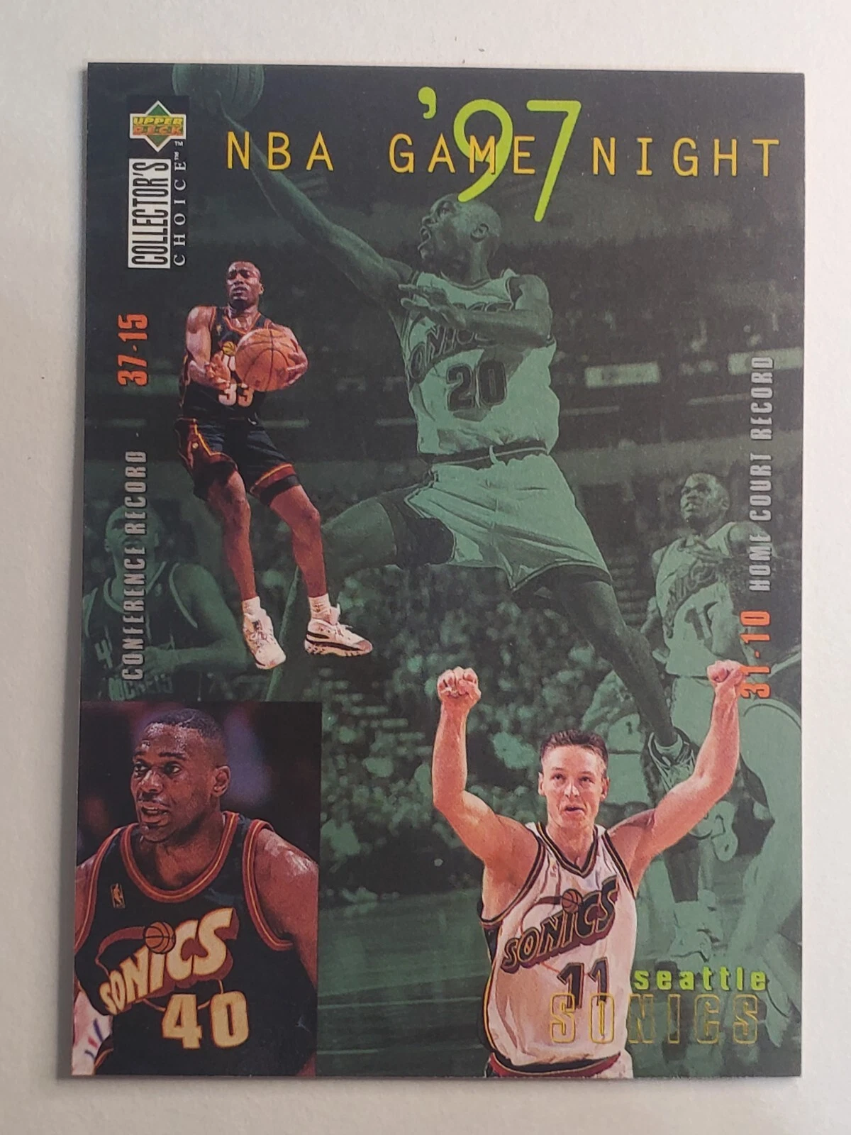 1997-98 Collector's Choice #180 Gary Payton/Detlef Schrempf/Shawn Kemp