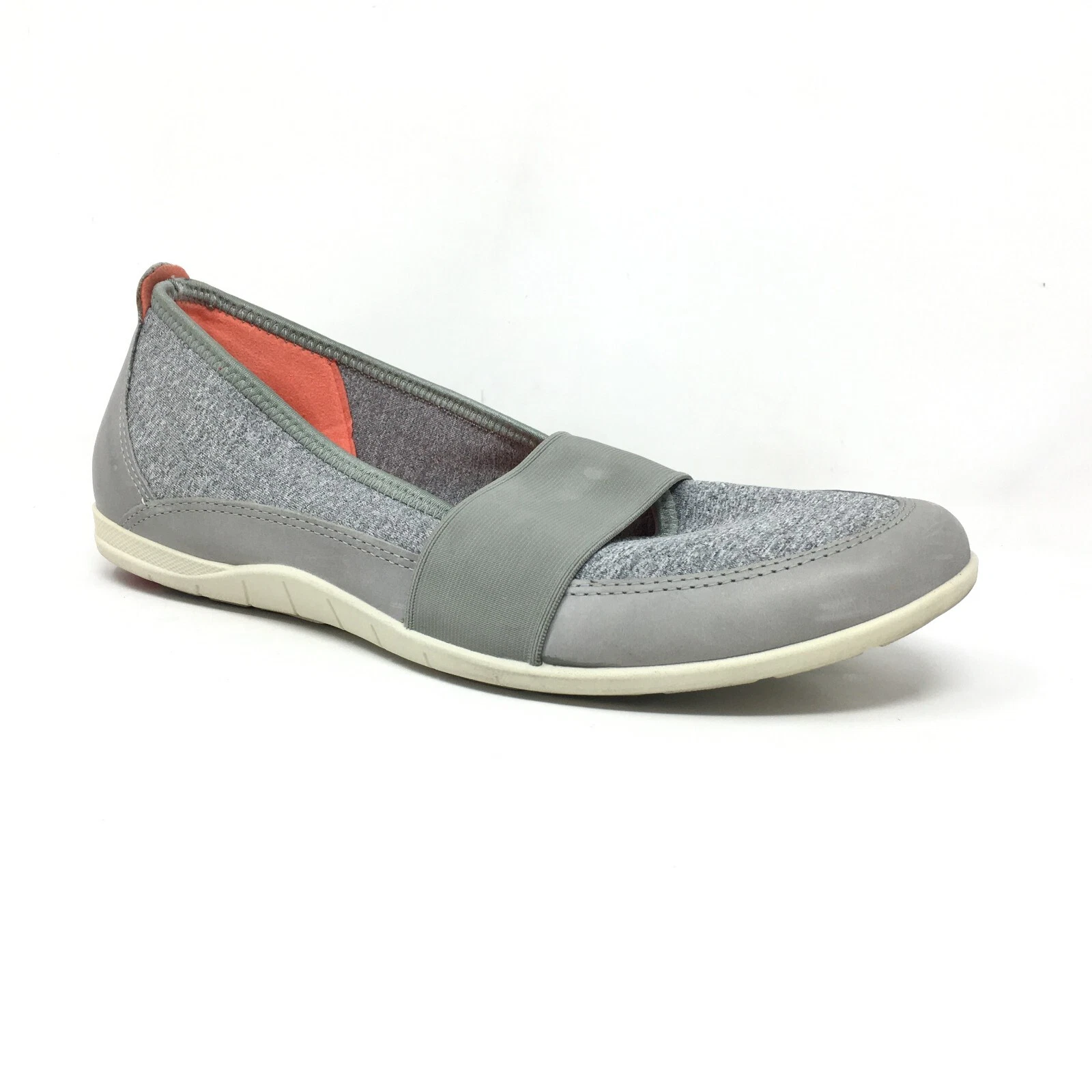 Mocassini piatti Ecco Mary Jane da donna taglia 40 EU 9 9 5 grigi in pelle