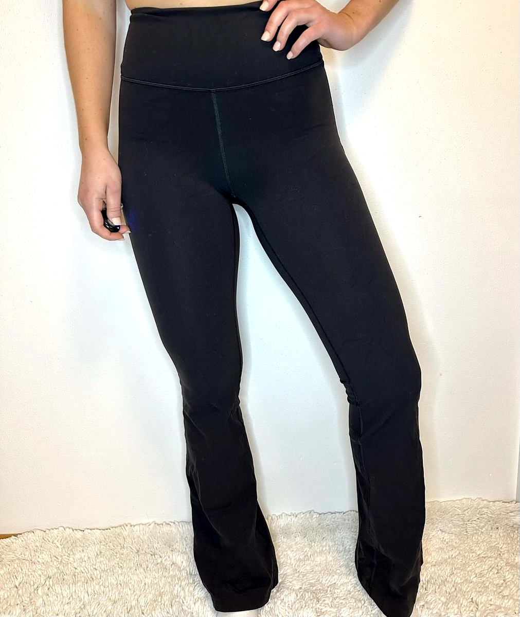 Lululemon Black Groove High-Rise Flared Pant with Pockets