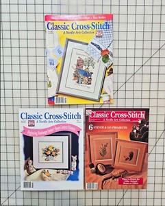LOT 3  Magazines Cross Stitch & Go Beginner Graphing Spring Gifts Mother's Day
