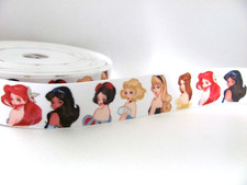 Disney Style Characters Modern Princess  7/8 inch Grosgrain Ribbon A