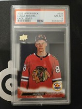 Lukas Reichel First Rounders Exclusives / 100 PSA 8 rookie Card 2022-23 