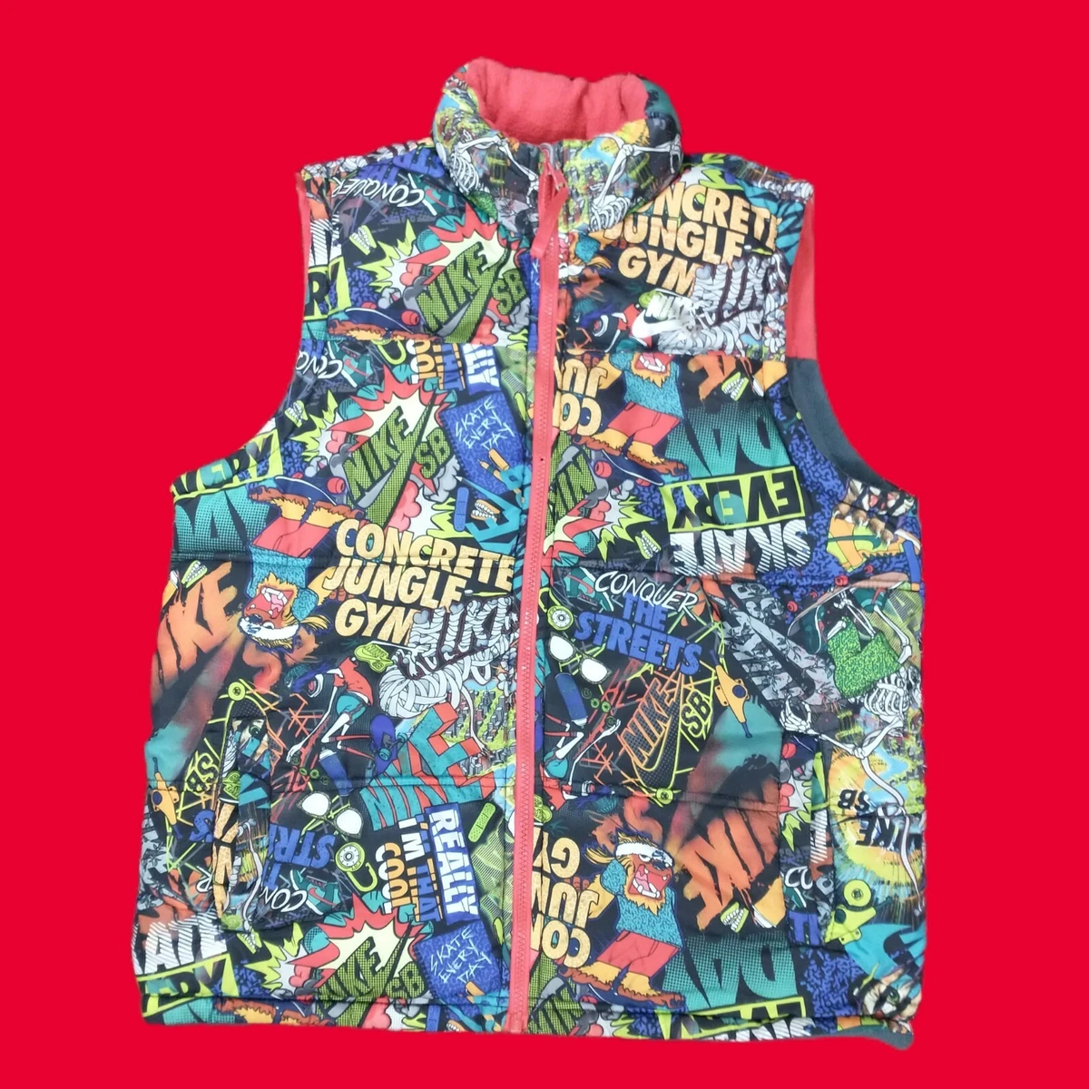 Nike SB Youth Large Concrete Jungle Reversible All Over Print Vest