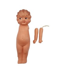 Vintage Japan Celluloid Plastic Kewpie Doll 6" Molded Hair K Star Mark Arms