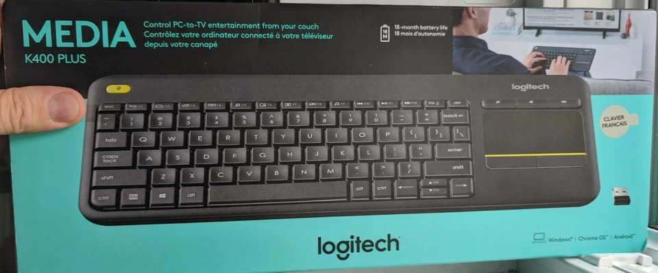 Logitech Wireless Touch Keyboard K400 Plus (French) - Imagen 2 de 4