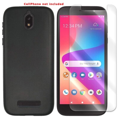 Easy to Install Screen Protector + Soft TPU Case for Tracfone Blu View 2 B131DL