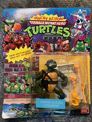 Sword Slicing Leonardo Wacky Action TMNT Playmates 1989 OVP Ninja Turtles