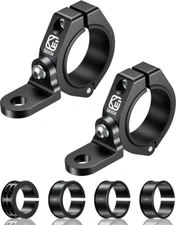 2PCS UTV Roll Bar Light Mounts Clamp 360° Fit in 1.5–2 in LED Whip Flag Brackets