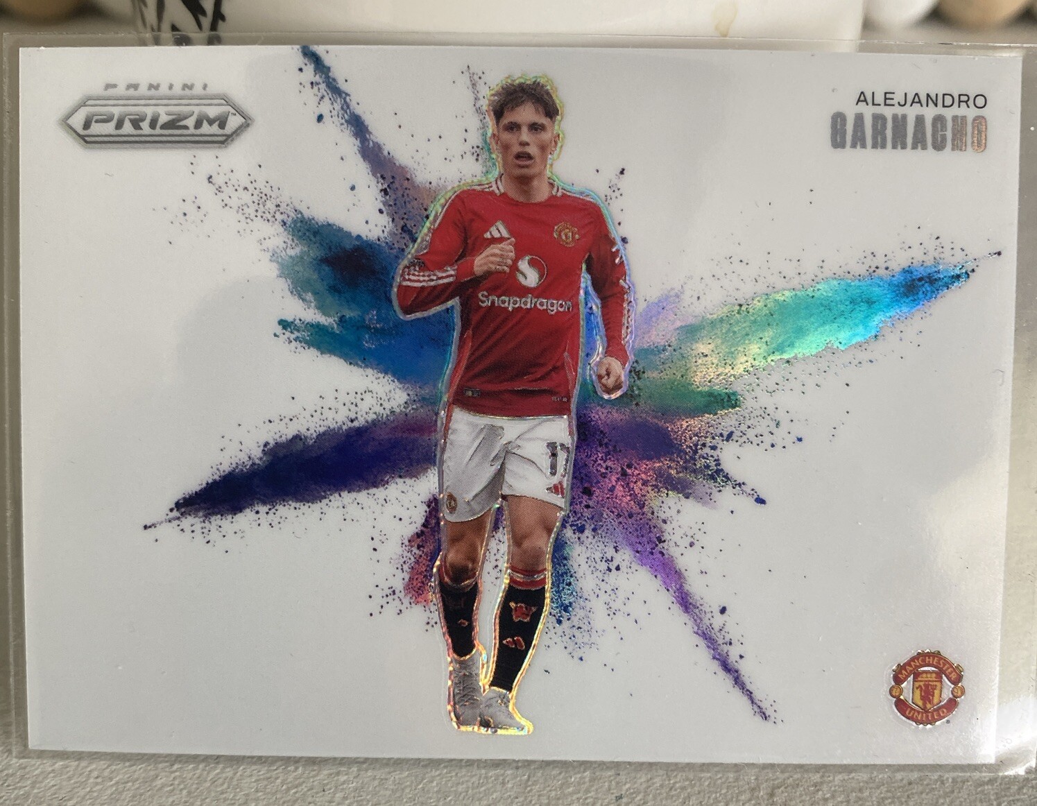 2024-25 Panini Prizm Premier League White Colorblast ALEJANDRO GARNACHO SSP 🔥