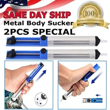 2x Solder Sucker Desoldering Pump Soldering Iron Suction Removal Tool