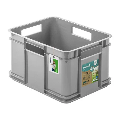 Boîte conteneur boîte empilable PAFEN gris 16L Eco Eurobox boîte empilable tr... - Photo 1/4