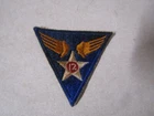 GENUINE MILITARY PATCH SEW ON WW2 ERA US ARMY 12TH AIR FORCE