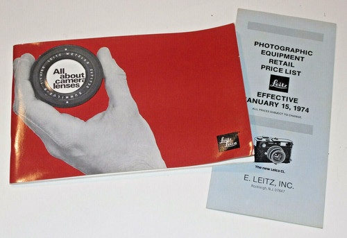 VTG 1973 LEICA LENS CATALOG & PRICE LIST! VISOFLEX/LEICAFLEX/PHOTAR/RANGEFINDER!