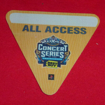 Super Bowl 37 Concert Series Best Buy Unused OTTO Backstage Pass