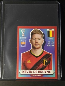 2022 Panini FIFA World Cup Qatar Kevin De Bruyne Red Parallel Sticker BEL 11