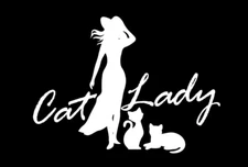 Cat Lady -  White Vinyl Decal, truck car window notebook laptop