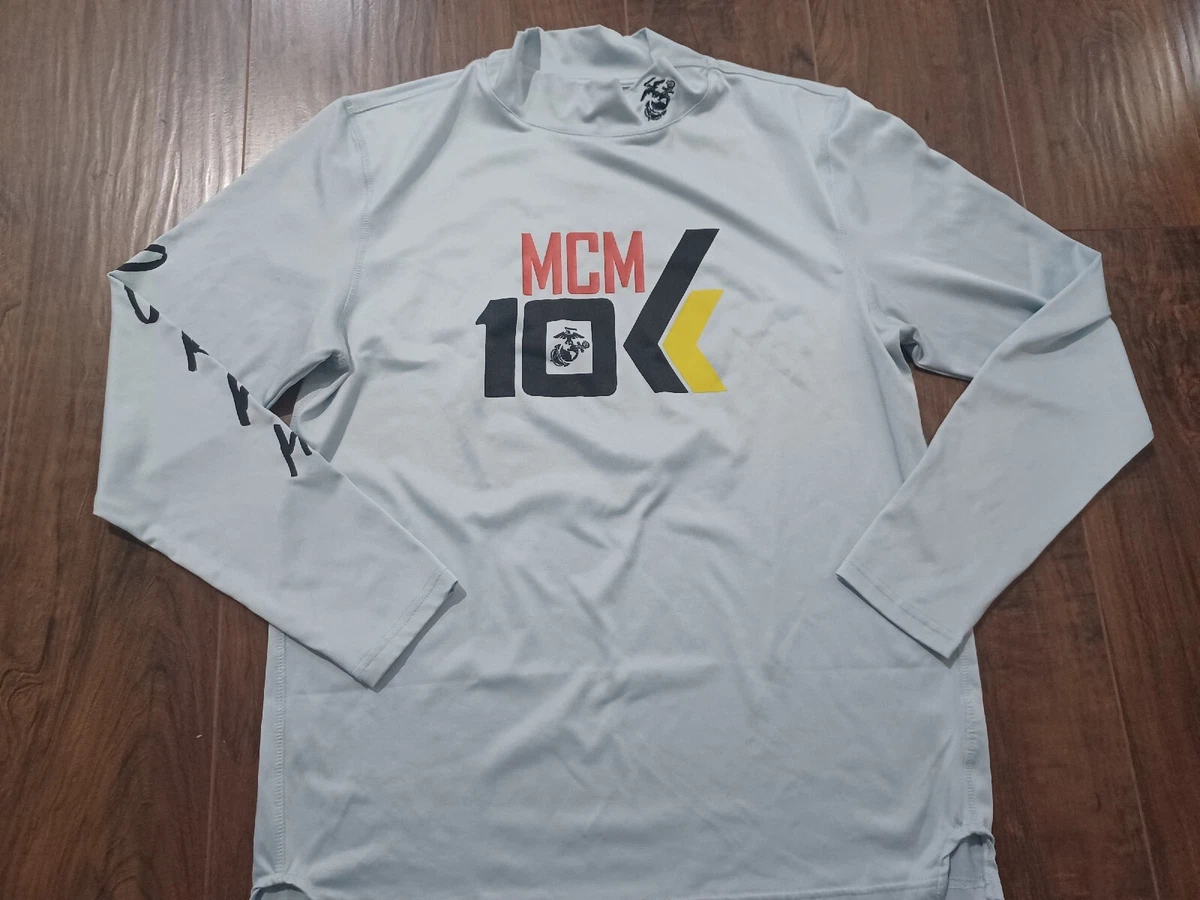 2017 MCM 10k Marine Corps Marathon Mock Neck Long Sleeve Shirt