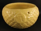 Vintage McCoy Yellow Basket Weave Planter Hanging Basket Great Cond. 7.5" Dia.