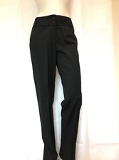 NWOT Dolce Gabbana Pants Black Wool Tuxedo Style Straight Sz 42 US Sz 6