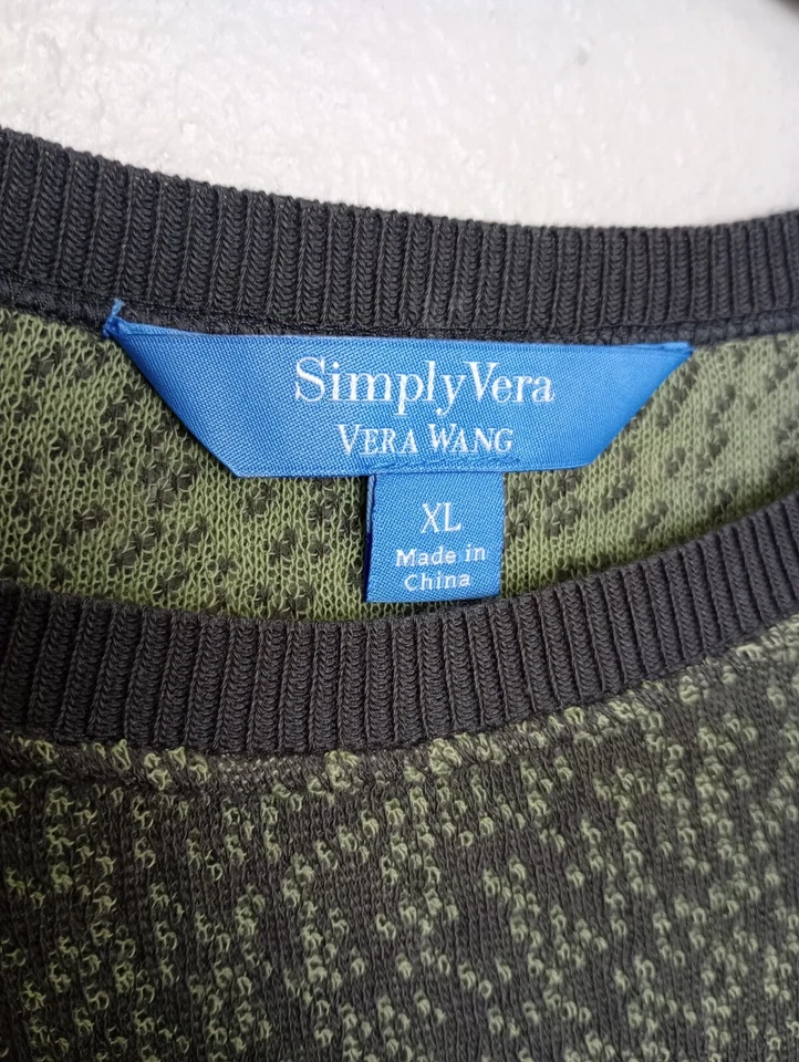 Suéter túnica Simply Vera Wang talla XL cuello redondo cáñamo alpino sueño  Foto 2 de 4